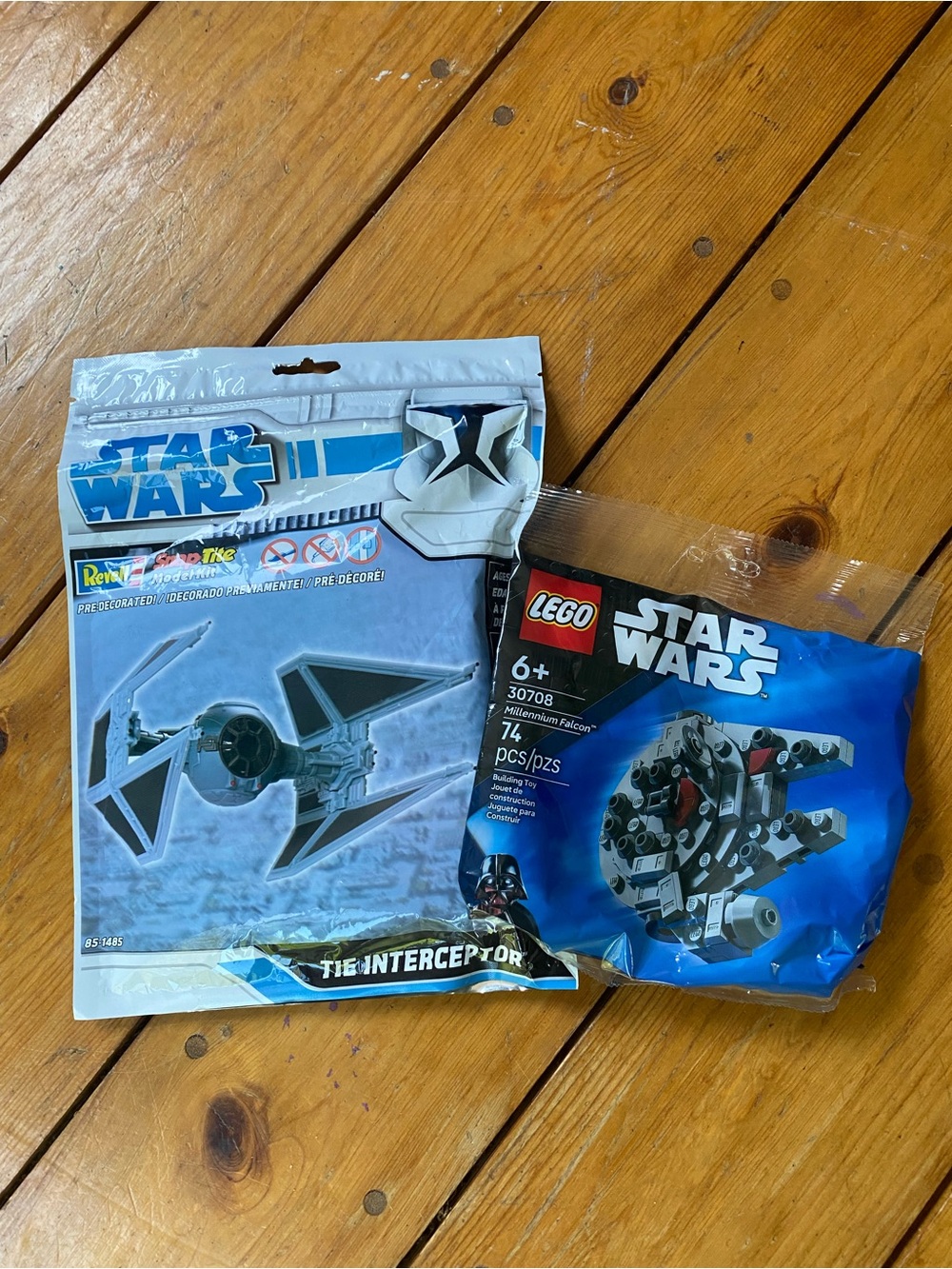 LEGO Star Wars TIE Interceptor & Millennium Falcon Model Kits